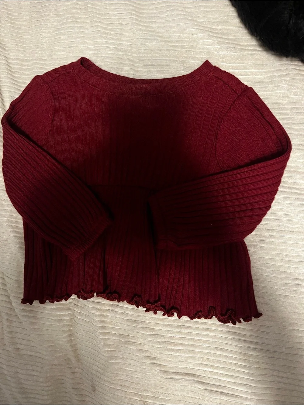 Old Navy Ribbed Knit Boatneck Sweater - Burgundy